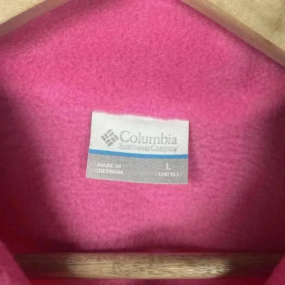 Columbia Benton Springs 2 fleece jacket youth large pink NEW - Picture 2 of 5